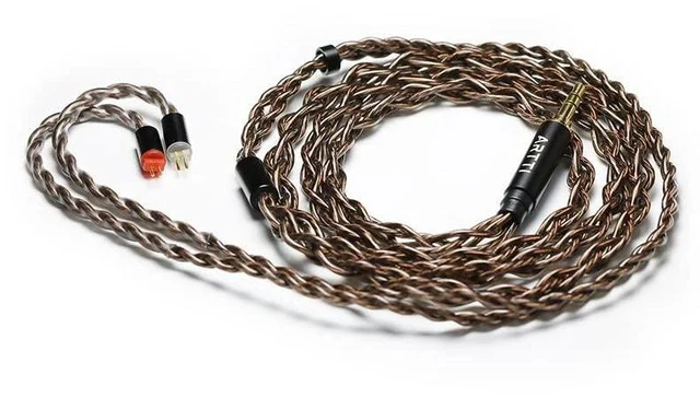 Alt view image 6 of 7 - A1 Upgraded 4 Core Monocrystalline Copper Detachable Earphone Cable IEM Cable in-Ear Headphone Audio Cable (2pin-0.78mm 3.5mm)