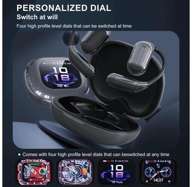 Alt view image 5 of 5 - AI Real-Time Translation Earbuds,Wireless Earbuds,144 Languages Ear Buds,Two-Way Translator Earbuds, Ear pods Wireless,HD Sound Bluetooth Translating Earbuds for Travel, Business,Learning (Black B)