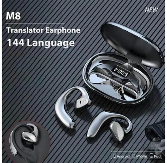 Alt view image 2 of 7 - Flegobey Translator Earbuds,Flegobey Ear Buds,Wireless Bluetooth 3in1 Language Translator Earbuds Real Time Translation Device for iOS and Android 144 Languages and Accents (Black)