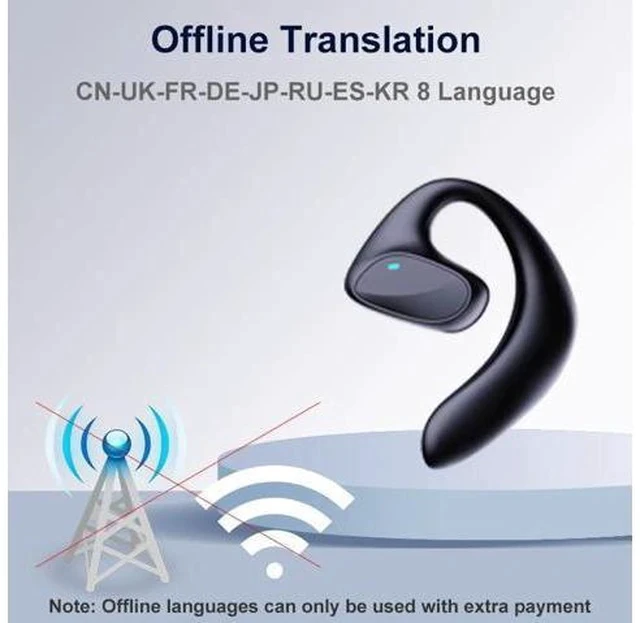 Alt view image 5 of 7 - Flegobey Translator Earbuds,Flegobey Ear Buds,Wireless Bluetooth 3in1 Language Translator Earbuds Real Time Translation Device for iOS and Android 144 Languages and Accents (Black)
