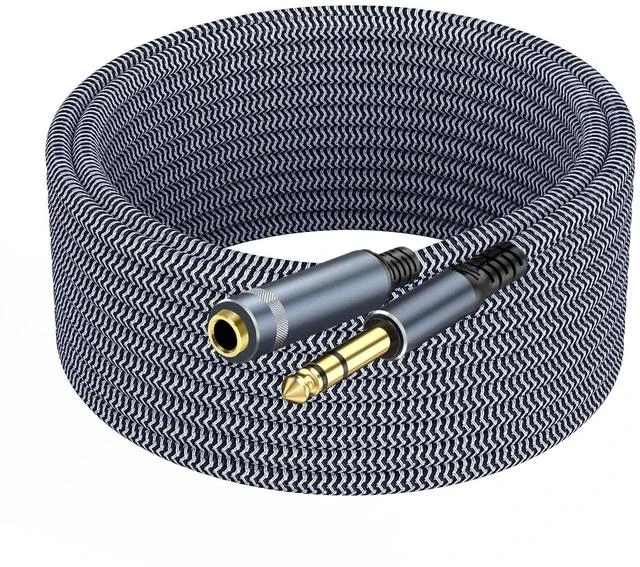 Main image of 1/4 inch Extension Cable 10ft 1/4 Male to Female Stereo Headphone Guitar Cable