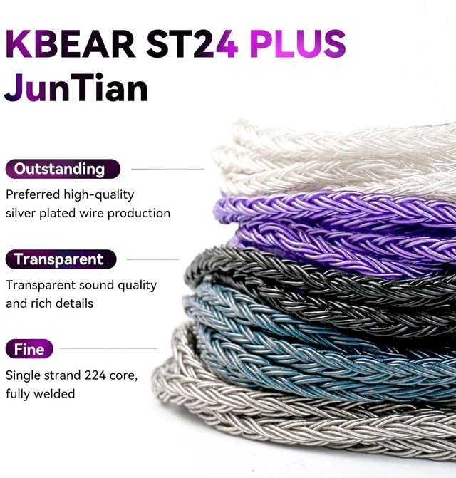 Alt view image 6 of 7 - 2M Long MMCX in Ear Monitor Cable KBEAR ST24 Plus IEM Earphones Cable 16 Core 5N OCC Silver-Plated Headphone Extension Cords for Shure SE215 SE215 pro SE846 SE315 SE425 SE535 (MMCX 3.5mm Plug)