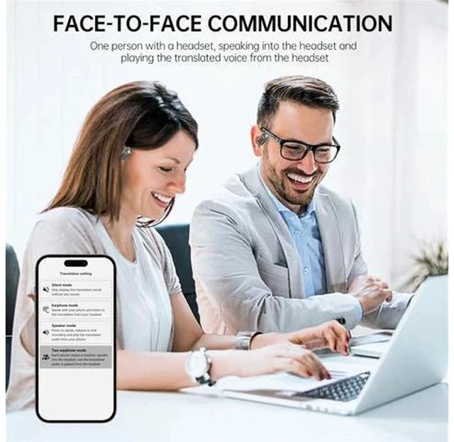 Alt view image 2 of 7 - Peachloft Translator, Peachloft Earbuds, Multi Language Translator Earbuds, Ear Buds That Translate Languages, Two Way Translator Ear Buds Device in Real Time for iOS & Android (Black)