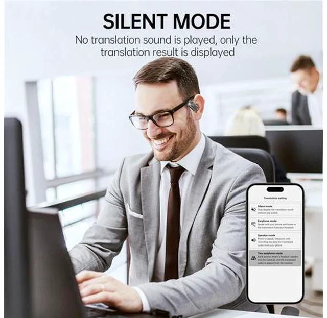 Alt view image 3 of 7 - Peachloft Translator, Peachloft Earbuds, Multi Language Translator Earbuds, Ear Buds That Translate Languages, Two Way Translator Ear Buds Device in Real Time for iOS & Android (Black)