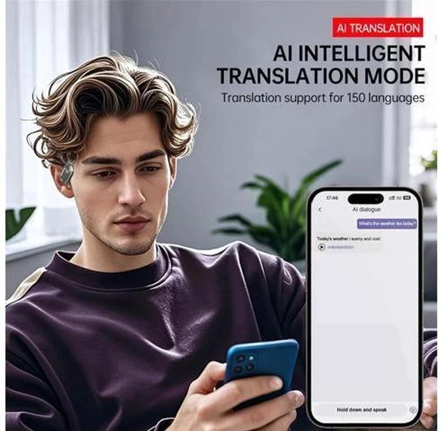 Alt view image 5 of 7 - Peachloft Translator, Peachloft Earbuds, Multi Language Translator Earbuds, Ear Buds That Translate Languages, Two Way Translator Ear Buds Device in Real Time for iOS & Android (Black)