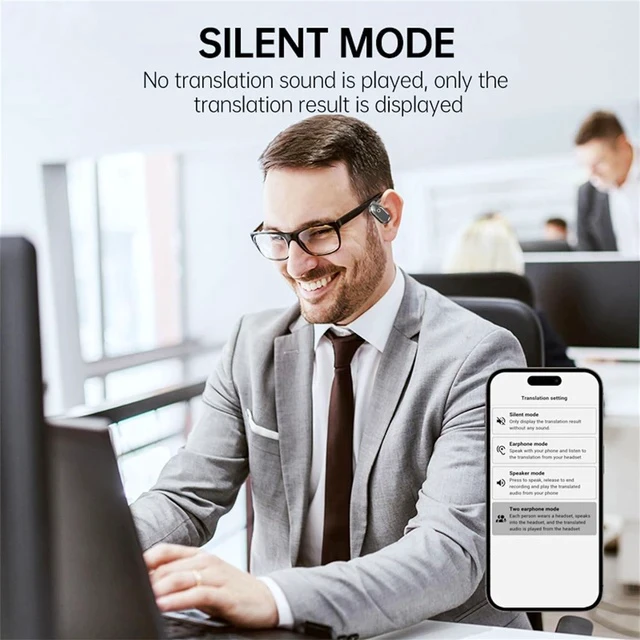 Alt view image 3 of 7 - Peachloft Translator, Peachloft Earbuds, Multi Language Translator Earbuds, Ear Buds That Translate Languages, Two Way Translator Ear Buds Device in Real Time for iOS & Android (Black)