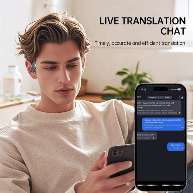 Alt view image 7 of 7 - Peachloft Translator, Peachloft Earbuds, Multi Language Translator Earbuds, Ear Buds That Translate Languages, Two Way Translator Ear Buds Device in Real Time for iOS & Android (Black)