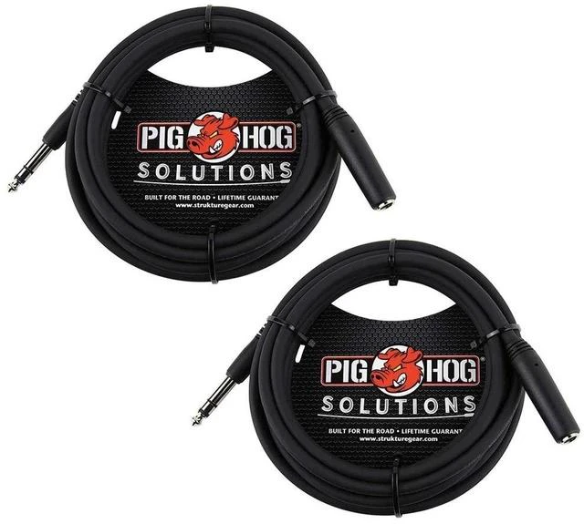 Main image of PHX14-10 1/4 TRSF to 1/4 TRSM Headphone Extension Cable 10 Feet (2-Pack)