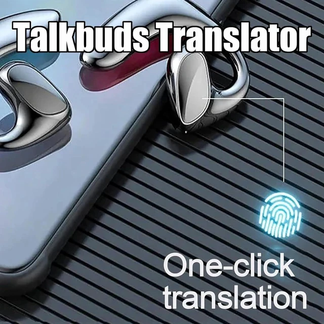 Alt view image 6 of 7 - Talkbuds, Talkbuds Translator, Talk Buds Translator, 2025 New Ai Translation Earbuds Real Time Translation Device, Supports 144 Languages Translation, for Business Learning Travel (Black*2)