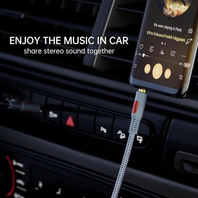 Alt view image 6 of 7 - Headphone Extension Cable 50 ft Double Shielded 3.5mm Male to Female Extension Cable AUX Stereo Audio Extension Cord Braided 1/8 Long 3.5mm Extension Cord