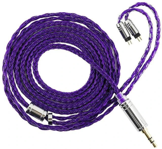 Main image of Tripowin Zonie IEM Cable 16 Core Silver Plated Earphone Upgraded Cords 1.25m SPC in Ear Monitor Cable for 7hz Zero:2 Orchestra Lite Cadenza Hype4 Supermix4(2pin 0.78mm 3.5mm)(Violet)