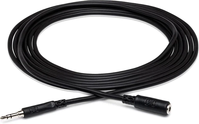 Alt view image 7 of 7 - MHE-125 3.5 mm TRS to 3.5 mm TRS Headphone Extension Cable 5 Feet