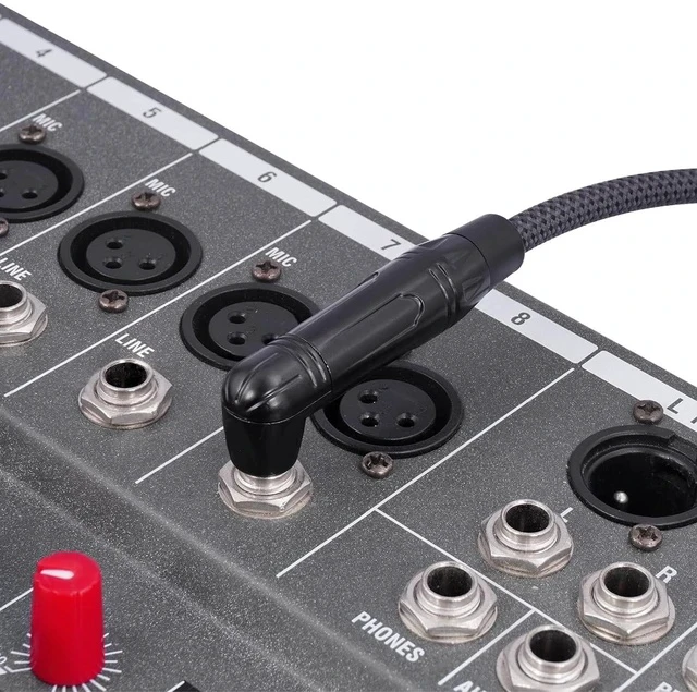 Alt view image 4 of 7 - 15FT Right Angle 1/4 TRS Stereo Male to Female Audio Extension Cord 6.35MM TRS Male to Female Stereo Headphone Guitar Extension Cable Cord for Amplifiers Headphone