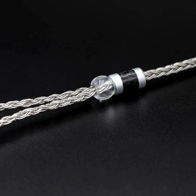 Alt view image 7 of 7 - Tripowin Zonie IEM Cable 16 Core Silver Plated Earphone Upgraded Cords 1.25m SPC in Ear Monitor Cable for ZS10 PRO 2 AS10 PRO ZSN PRO X Waner SIMGOT EM6L(Recessed 2pin 3.5mm)(Grey)
