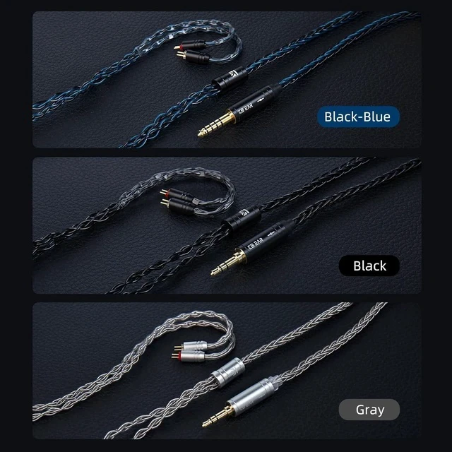 Alt view image 6 of 7 - 2 Meter QDC in Ear Monitor Cable KZ ZS10 PRO IEM Extension Headphone Cable Cords for EDX PRO/Castor/CCA CRA KBEAR ST12 Plus 8 Core 4N OFC Silver-Plated Wire (Grey Recessed 2 Pins 3.5mm Plug)