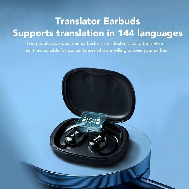 Alt view image 2 of 7 - Language Translator Earbuds, 144 Languages Real Time Translation Earphones, 3 in 1 Translator Earbuds 144 Languages Accents, Translation Device Translation Earbuds in Real Time