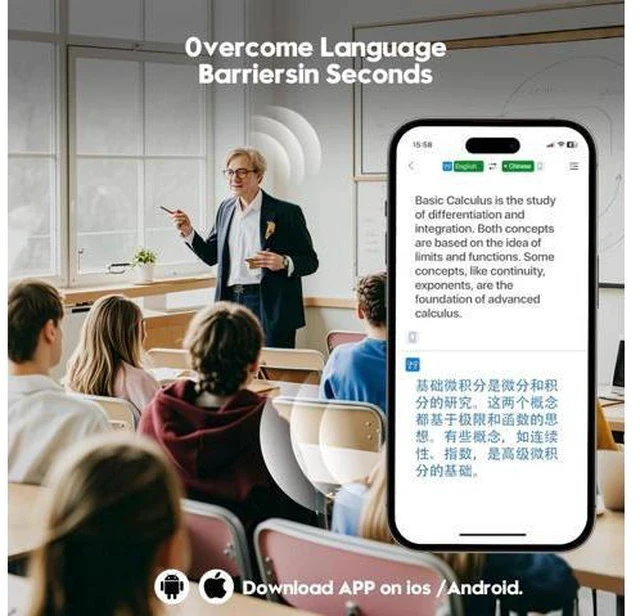 Alt view image 4 of 7 - Language Translation Earbuds, 3-in-1 Translator Earbuds & 144 Languages & Accents, Translator Device Translation Earbuds Real Time fit iOS & Android for Travel Business &Learning,M74-Milk White