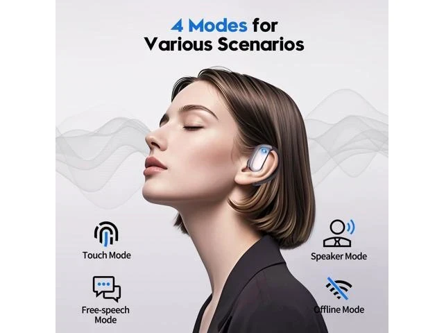 Alt view image 7 of 7 - Language Translation Earbuds, 3-in-1 Translator Earbuds & 144 Languages & Accents, Translator Device Translation Earbuds Real Time fit iOS & Android for Travel Business &Learning,M74-Milk White