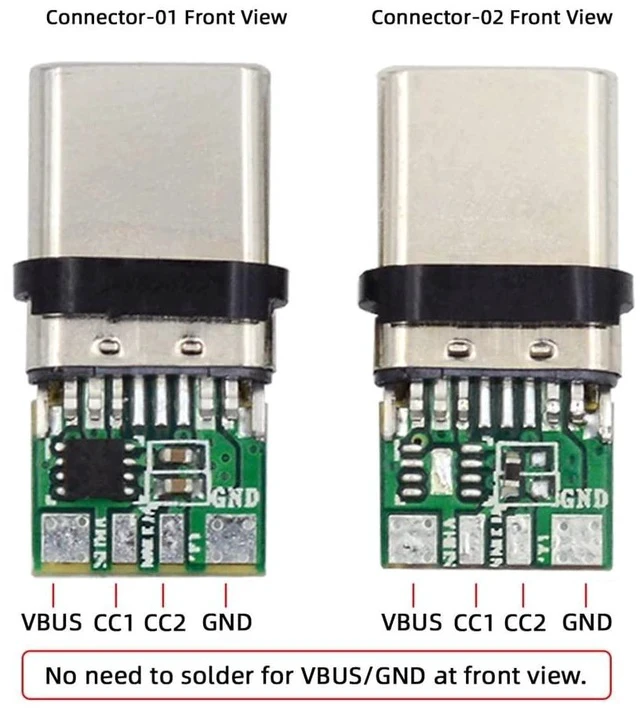 Alt view image 6 of 7 - 2sets/lot DIY OEM 24pin Connector Plug USB Type C USB-C Male to USB-C Male 100W PD USB2.0 Data with Housing Cover