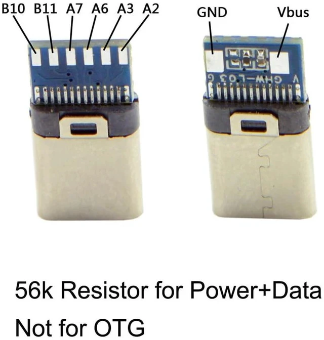 Alt view image 4 of 6 - 5set DIY 24pin USB 3.1 Type C USB-C Male Plug Connector SMT Type with Black Housing Cover