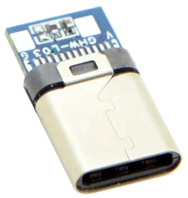 Alt view image 6 of 6 - 5set DIY 24pin USB 3.1 Type C USB-C Male Plug Connector SMT Type with Black Housing Cover