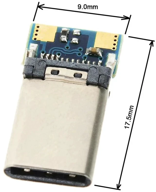 Alt view image 3 of 7 - 24pin USB 3.1 Type C Male Female Plug Socket Connector SMT Type with PC Board 1 Set