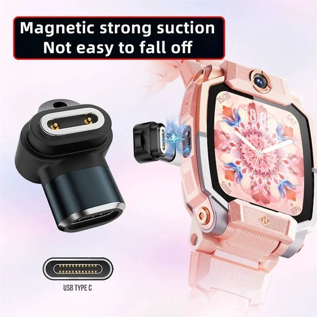 Alt view image 5 of 7 - xiwai Magnetic Suction Smart Watch Replacement Charging Connector 2pcs Vertical USB Type-C to 2-Pin Compatible with IMOO Z6 Z6S Z6Pro Z7 Z7A Z7S Z8 Z8A Z9 Z10 Z11