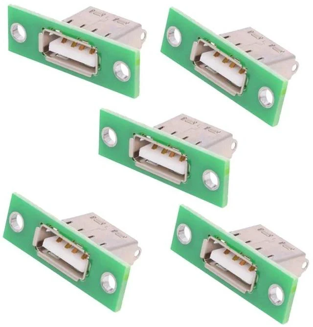 Main image of xiwai 5pcs USB Type-A Female DIY OEM Socket Connector with Panel Mount | xiwai 5pcs USB Type-A Female DIY OEM Socket Connector with Panel Mount