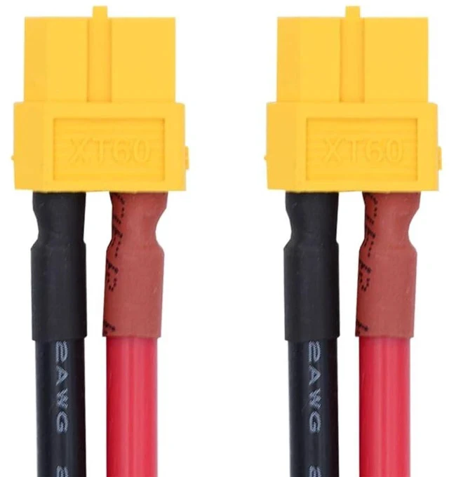 Alt view image 2 of 7 - xiwai 12AWG XT60 Extension Cable Female to Female Connector for RC Battery Power Station with Solar Panel(1.6FT)