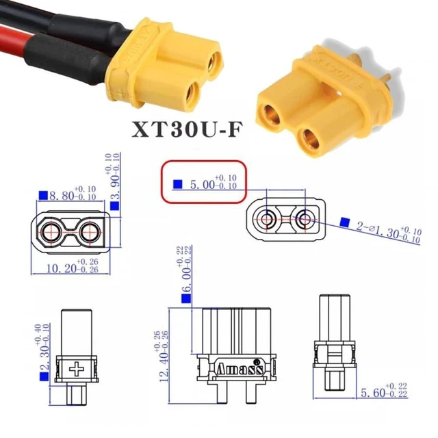 Alt view image 7 of 7 - xiwai XT30 Plug Female to Female 18AWG Extension Cable Charging Connector for RC Battery Portable Power Station Solar Panel 1.6ft
