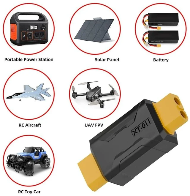 Alt view image 6 of 7 - xiwai XT60 Power Connector Female SC100 Protocol to XT60 Female Plug Fast Charging Adapter for RC Lipo Battery Quadcopter Multicopter Aeromodelling