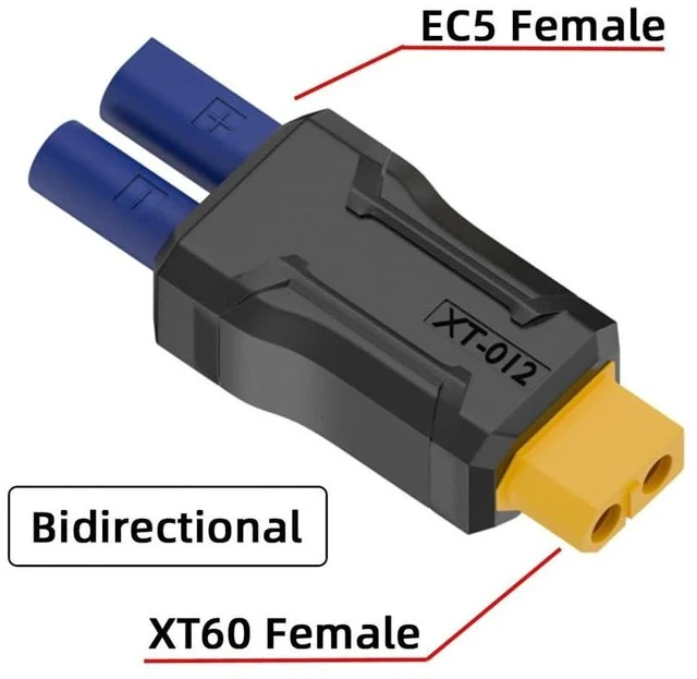 Alt view image 2 of 7 - xiwai XT60 Power Connector Female SC100 Protocol to EC5 Female Plug Fast Charging Adapter for RC Lipo Battery Quadcopter Multicopter Aeromodelling