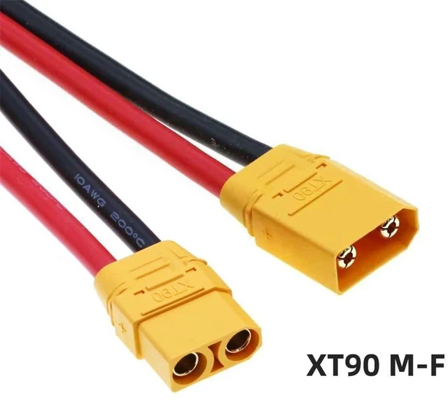 Alt view image 2 of 7 - Male to Female 10AWG Extension Cable Connector for RC Battery Portable Power Station Solar Panel