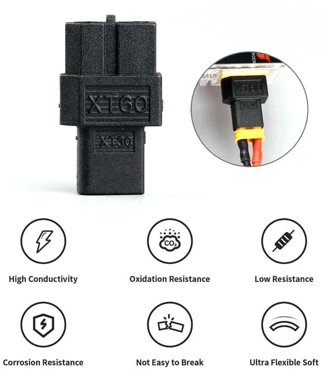 Alt view image 2 of 7 - xiwai XT60 Connector Female to XT30 Male Plug Power Adapter SC100 Protocol for RC Lipo Battery Quadcopter Multicopter Aeromodelling