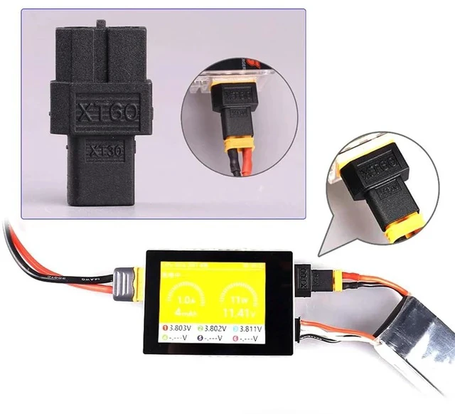 Alt view image 4 of 7 - xiwai XT60 Connector Female to XT30 Male Plug Power Adapter SC100 Protocol for RC Lipo Battery Quadcopter Multicopter Aeromodelling