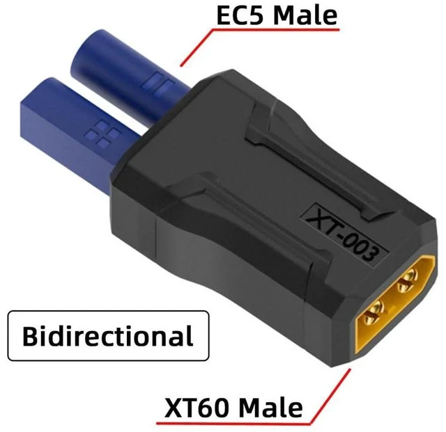 Alt view image 2 of 7 - xiwai XT60 Power Connector Male SC100 Protocol to EC5 Male Plug Fast Charging Adapter for RC Lipo Battery Quadcopter Multicopter Aeromodelling