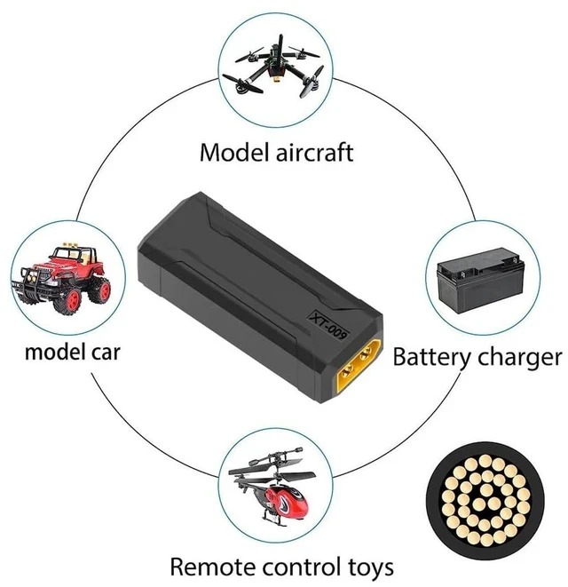 Alt view image 7 of 7 - xiwai XT60 Power Connector Male SC100 Protocol to XT60 Male Plug Fast Charging Adapter for RC Lipo Battery Quadcopter Multicopter Aeromodelling