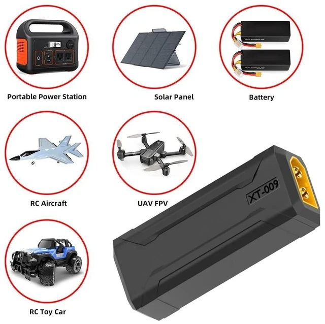Alt view image 6 of 7 - xiwai XT60 Power Connector Male SC100 Protocol to XT60 Male Plug Fast Charging Adapter for RC Lipo Battery Quadcopter Multicopter Aeromodelling