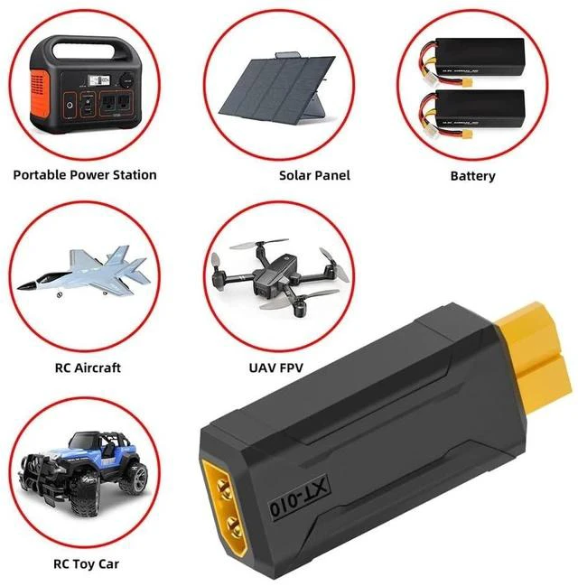 Alt view image 7 of 7 - xiwai XT60 Power Connector Male SC100 Protocol to XT60 Female Plug Fast Charging Adapter for RC Lipo Battery Quadcopter Multicopter Aeromodelling