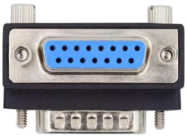 Alt view image 7 of 7 - xiwai Down 90 Degree Angled DSUB D-subminiature 15pin Male to Female Extension Adapter DB Connector