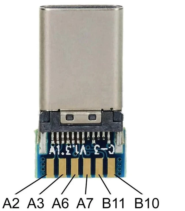 Alt view image 5 of 7 - 24pin USB 3.1 Type C USB-C Male Plug Connector SMT Type with PC Board