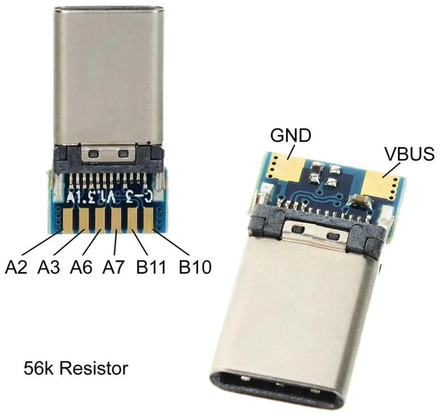 Alt view image 6 of 7 - 24pin USB 3.1 Type C USB-C Male Plug Connector SMT Type with PC Board