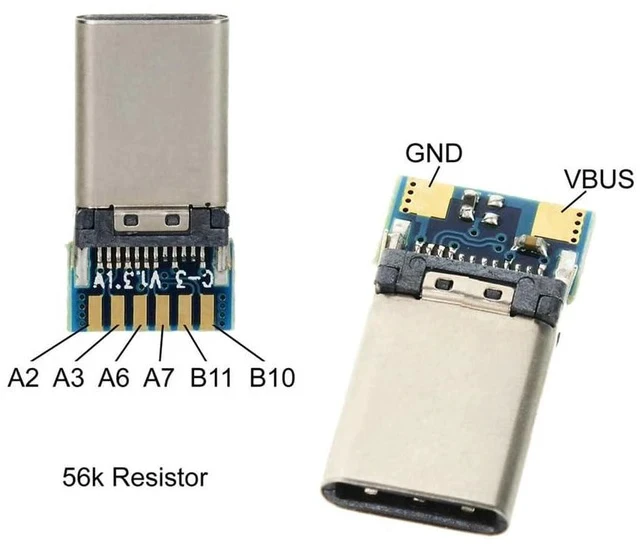 Alt view image 7 of 7 - 24pin USB 3.1 Type C USB-C Male Plug Connector SMT Type with PC Board
