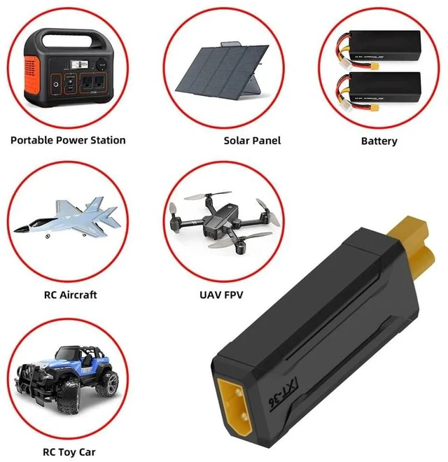 Alt view image 7 of 7 - XT30 Connector No Wires Male Protocol to XT30 Plug Female Fast Charging Adapter for RC Lipo Battery Quadcopter Multicopter Aeromodelling