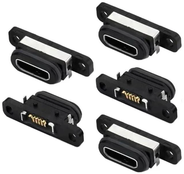 Main image of xiwai 5pcs DIY OEM 480Mbps USB2.0 Micro-B Female Receptacle Socket PCB Board Connector with Mounting Waterproof SMT Type
