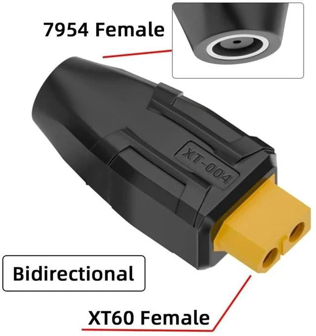 Alt view image 2 of 7 - xiwai XT60 Power Connector Female SC100 Protocol to DC 7.9x5.4mm Female Plug Fast Charging Adapter for RC Lipo Battery Quadcopter Multicopter Aeromodelling
