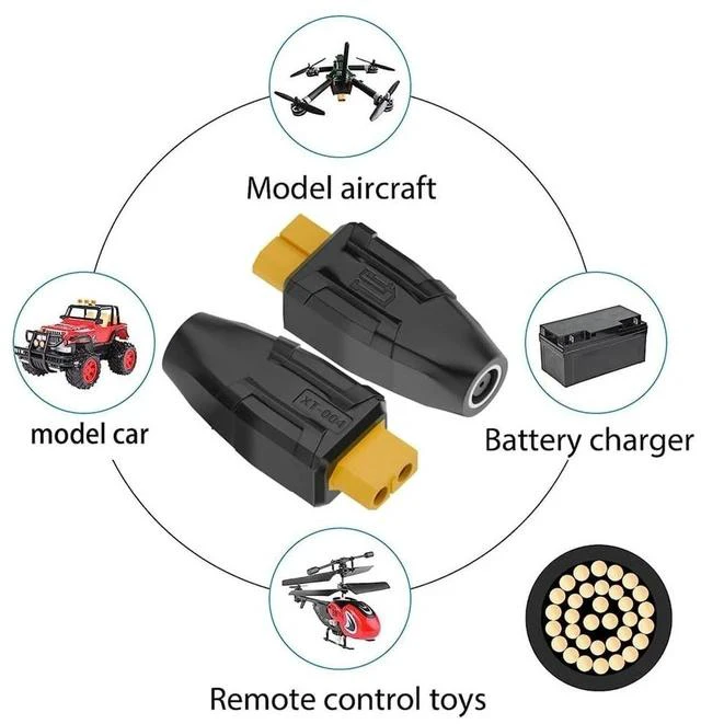 Alt view image 7 of 7 - xiwai XT60 Power Connector Female SC100 Protocol to DC 7.9x5.4mm Female Plug Fast Charging Adapter for RC Lipo Battery Quadcopter Multicopter Aeromodelling