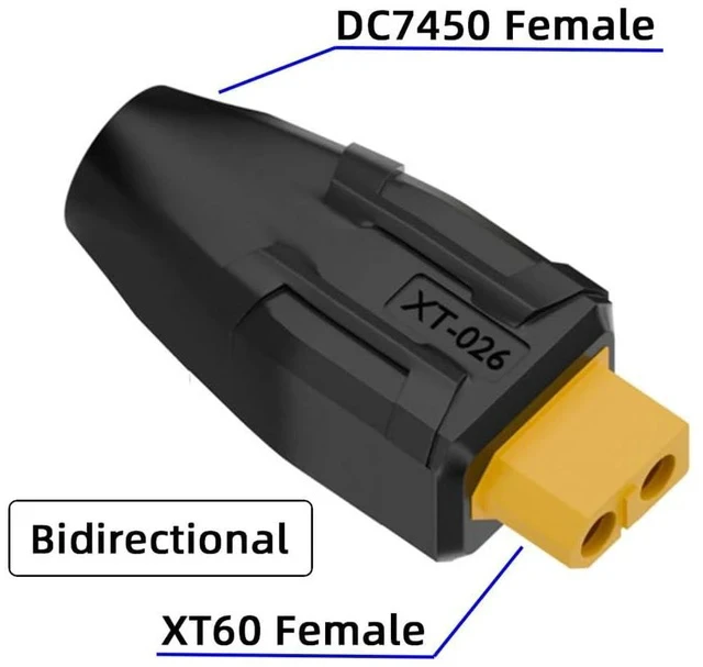 Alt view image 2 of 7 - xiwai XT60 Power Connector Female SC100 Protocol to DC 7.4x5.0mm Female Plug Fast Charging Adapter for RC Lipo Battery Quadcopter Multicopter Aeromodelling