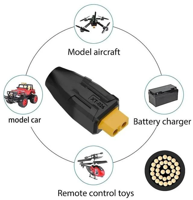 Alt view image 7 of 7 - xiwai XT60 Power Connector Female SC100 Protocol to DC 7.4x5.0mm Female Plug Fast Charging Adapter for RC Lipo Battery Quadcopter Multicopter Aeromodelling