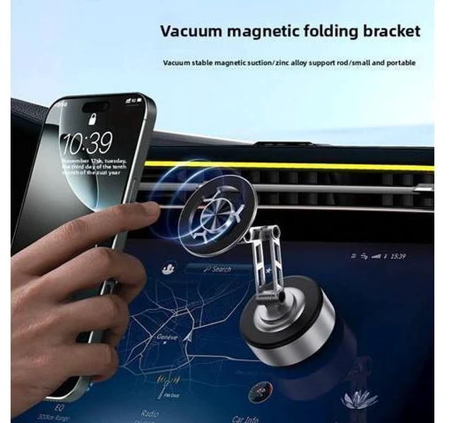 Alt view image 6 of 6 - X91 Central Control Screen Vacuum Adsorption for for Car Navigation Phone Holder Foldable Rotating Magnetic